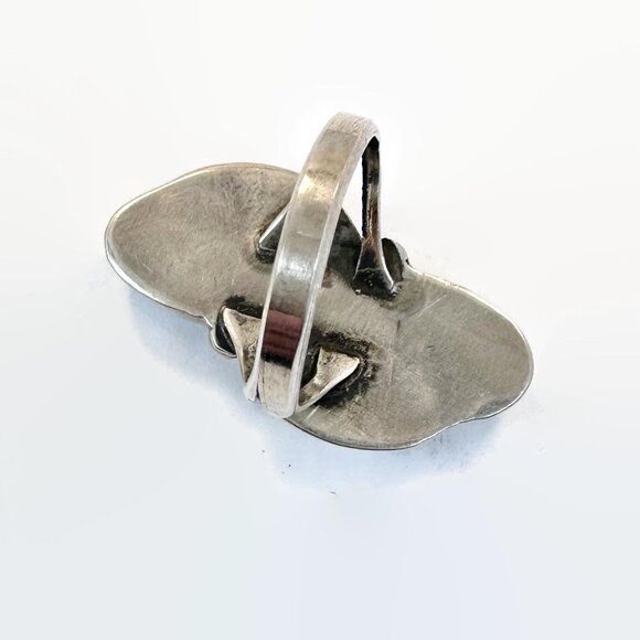 Mother of Pearl, Sterling Silver, Native American, White, Shell, Navajo, Feather - Picture 5 of 5